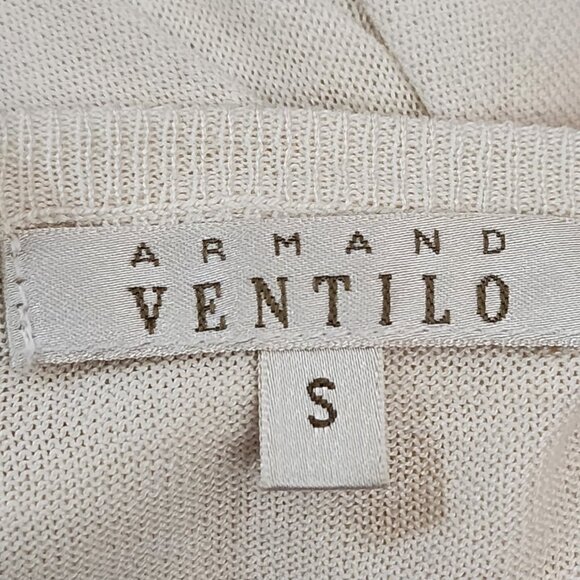 Armand Ventilo Watercolor Floral Satin Front Silk Cotton Cardigan - Picture 5 of 6